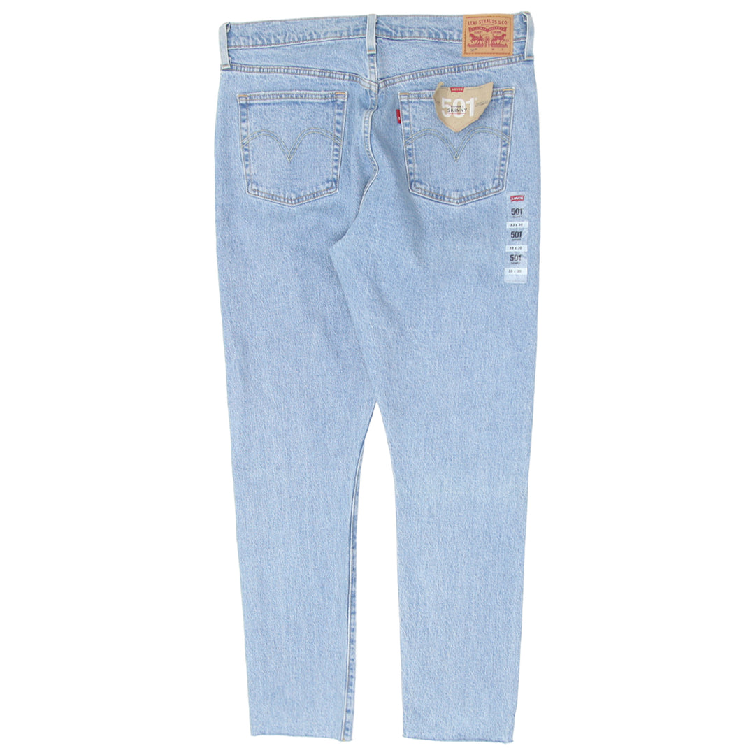 Ladies Levi Strauss 501 Skinny Button Fly Frayed Jeans