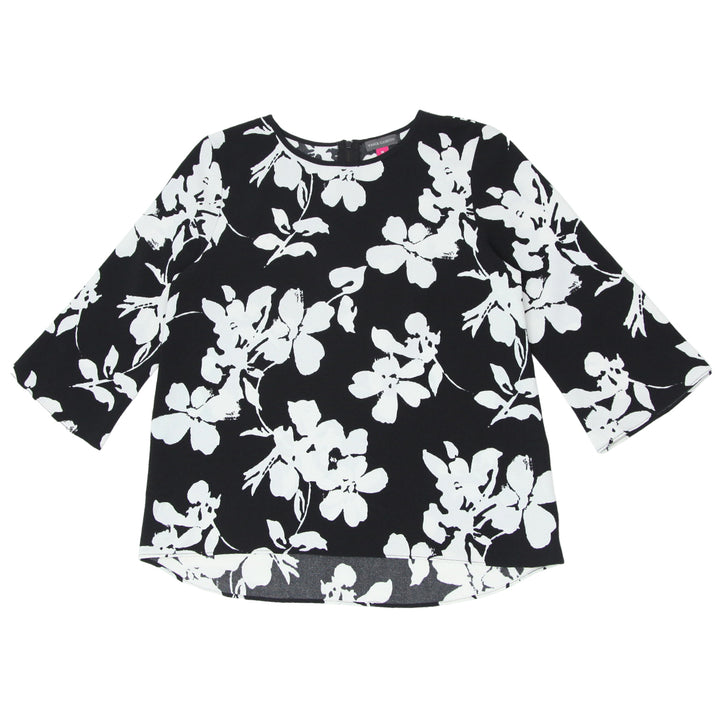 Ladies Vince Camuto Black & White Floral Top