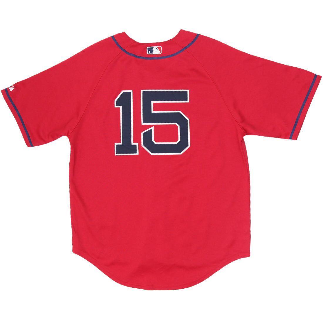 Mens Majestic Boston Red Sox 15 Baseball Jersey Fashion Rerun Vintage