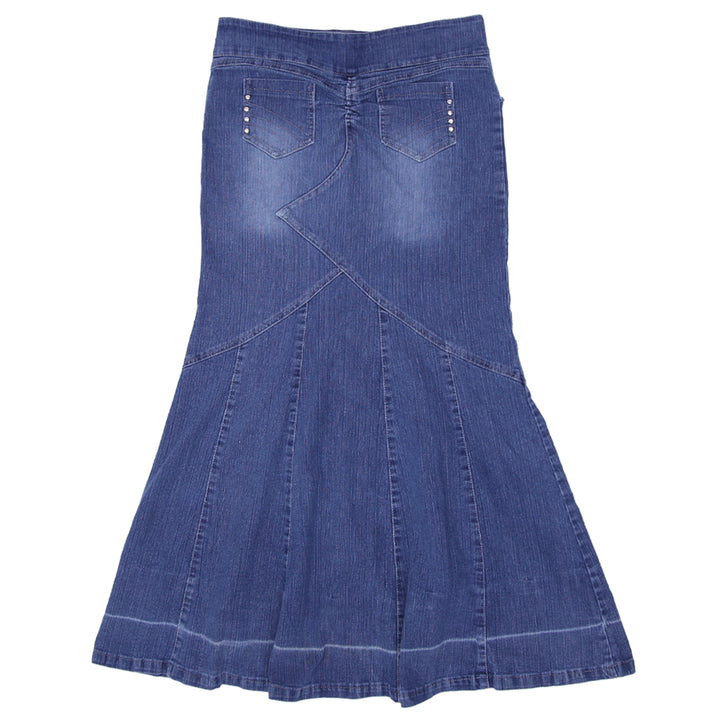 Y2K Denim Maxi Skirt