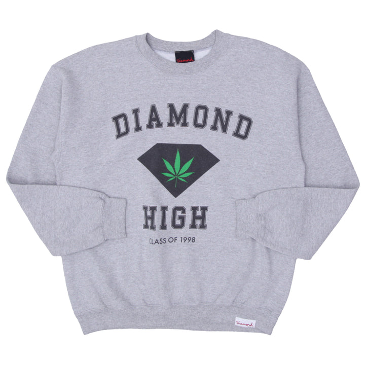 Mens Diamond Supply Gray Crewneck Sweatshirt