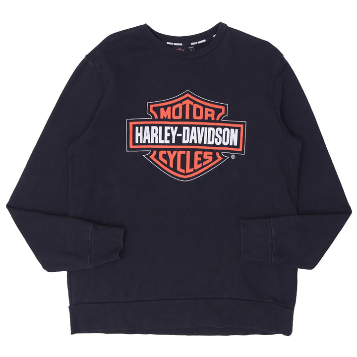 Mens Harley Davidson Motorcycles Flathead Engine Black Sweatshirt