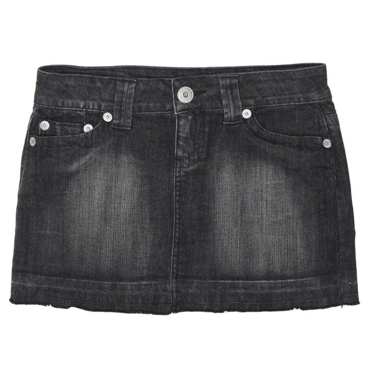 Ladies Guess Black Washed Denim Mini Skirt