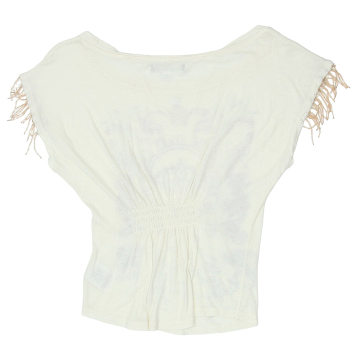 Y2K Guess Fringed Sleeve Top