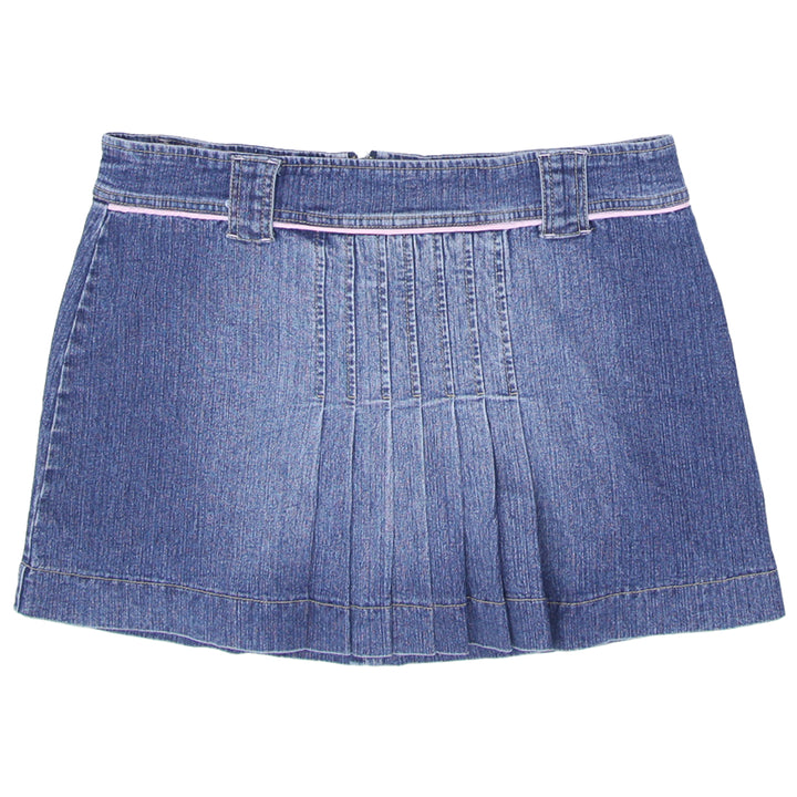 Y2K First Kiss Denim Pleated Mini Skirt