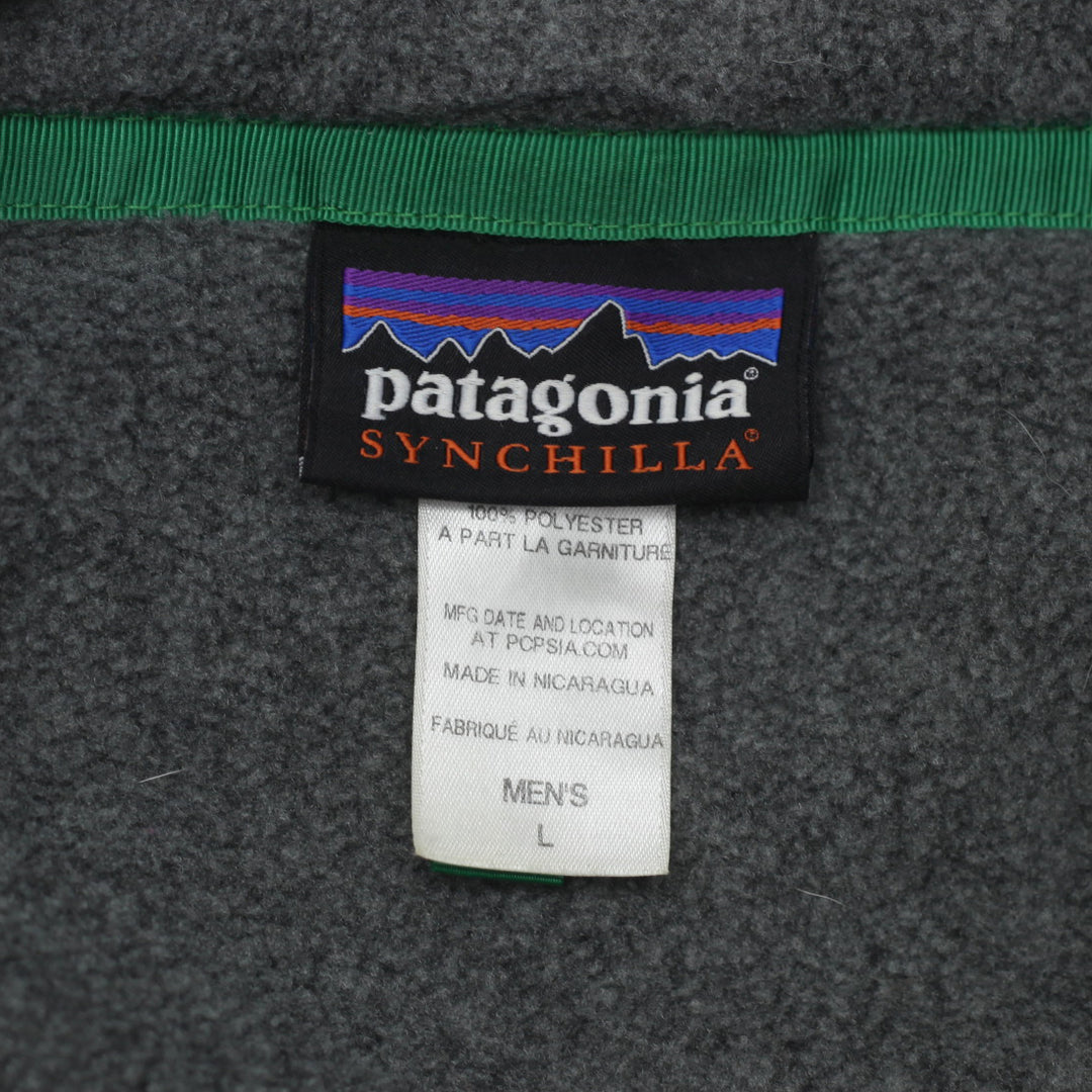 Mens Patagonia Synchilla Snap T Fleece Pullover Gray