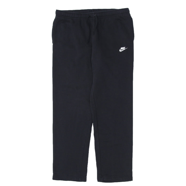 Mens Nike Embroidered Black Fleece Sweatpants