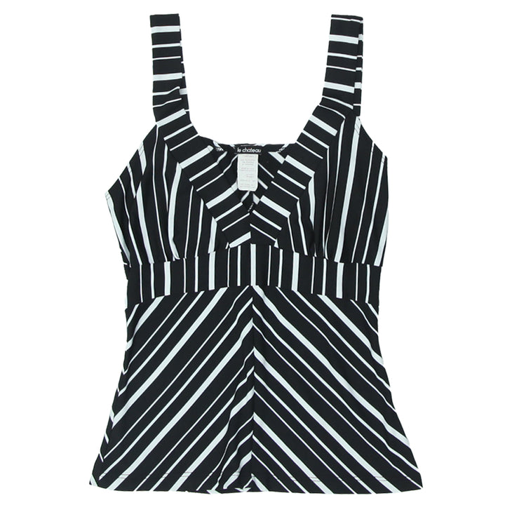 Y2K Le Chateau Black & White Strappy Top