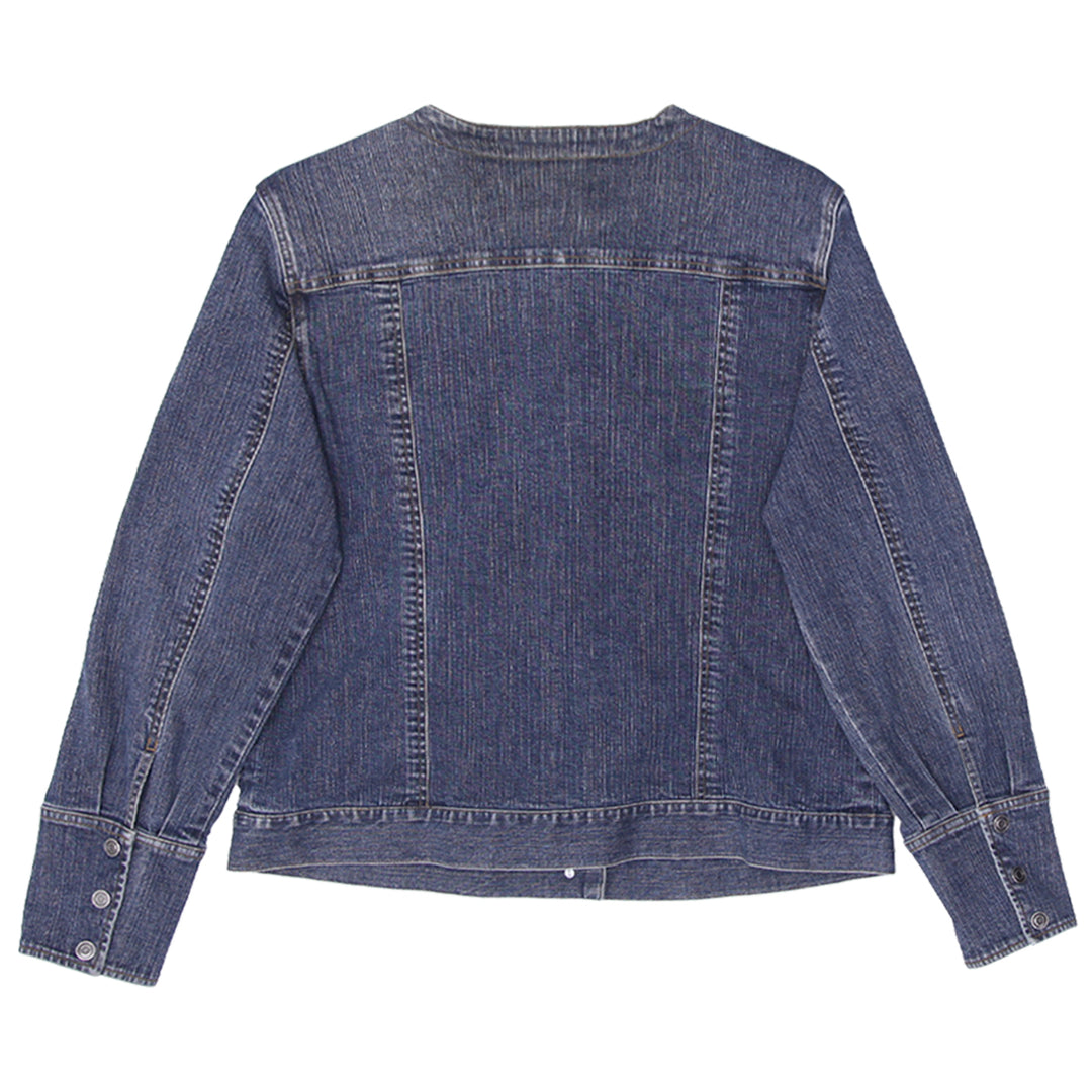 Y2K Annex Stretch Collarless Denim Jacket