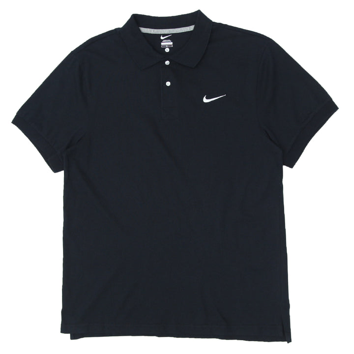 Mens Nike Swoosh Embroidered Navy Polo T-Shirt