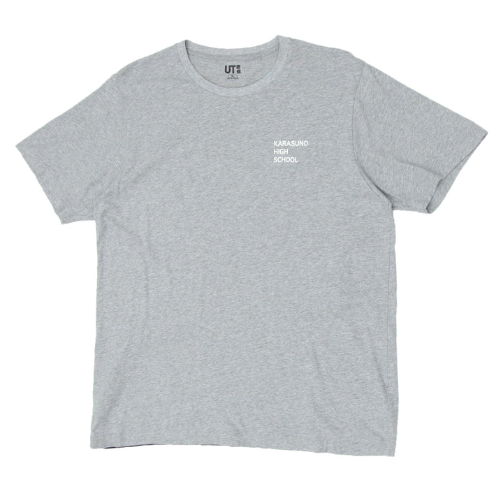 Mens Uniqlo Karasuno High School Gray T-Shirt