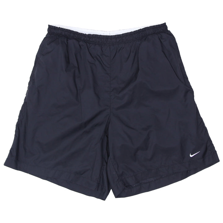 Mens Nike Swoosh Embroidered Mesh Lined Black Nylon Shorts