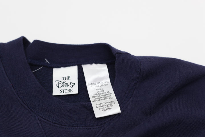 Vintage The Disney Store Seven Dwarfs Embroidered Navy Sweatshirt