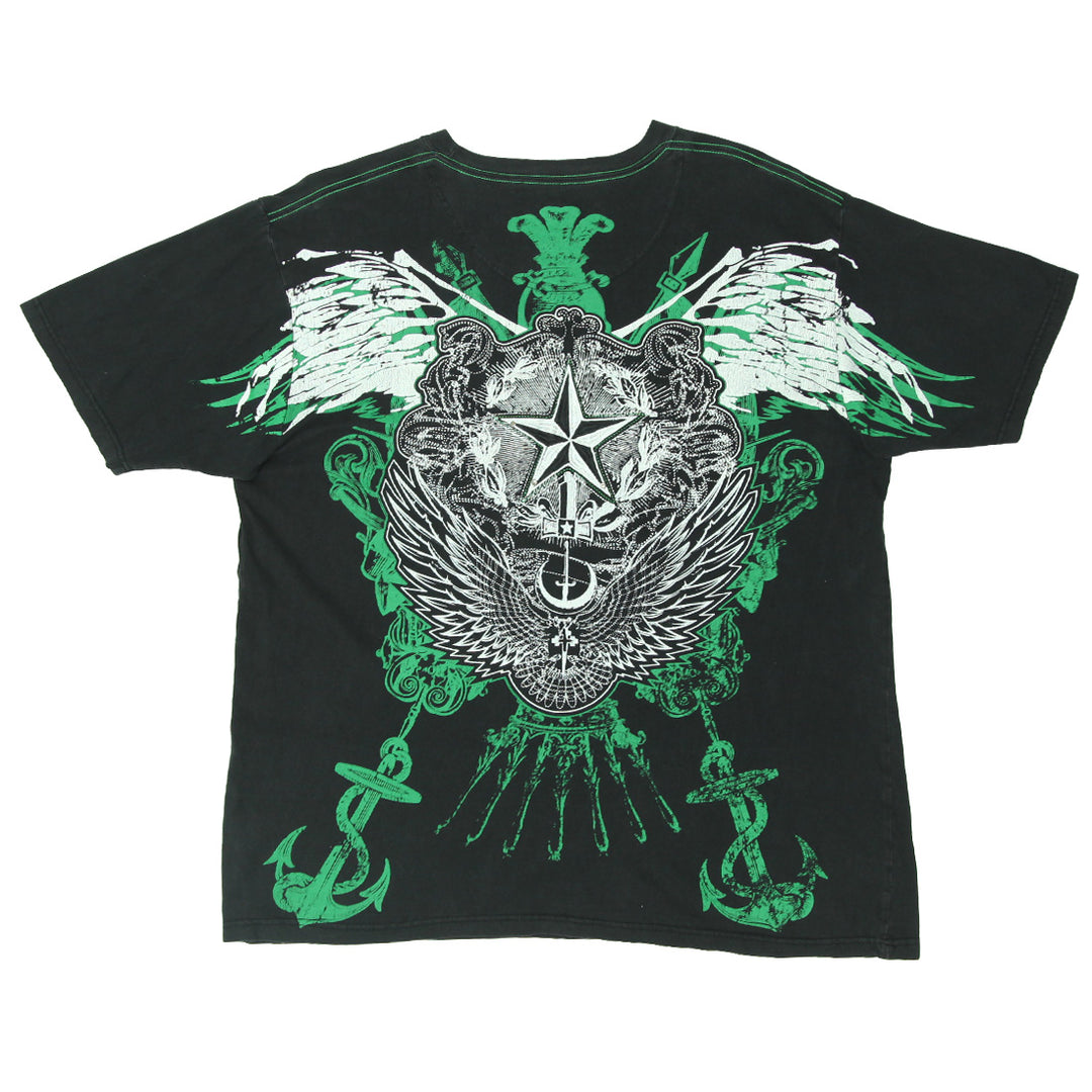 Mens Y2K Jinzu Wings Embroidered T-Shirt