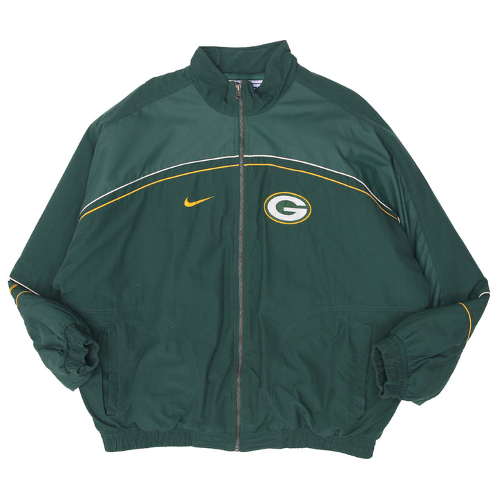 Vintage Nike NFL Pro Line Green Bay Packers Quilted Jacket Green XXL