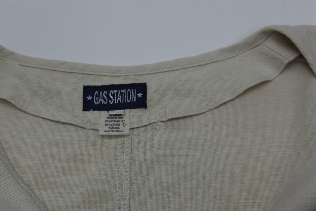 Vintage Gas Station Linen Vest