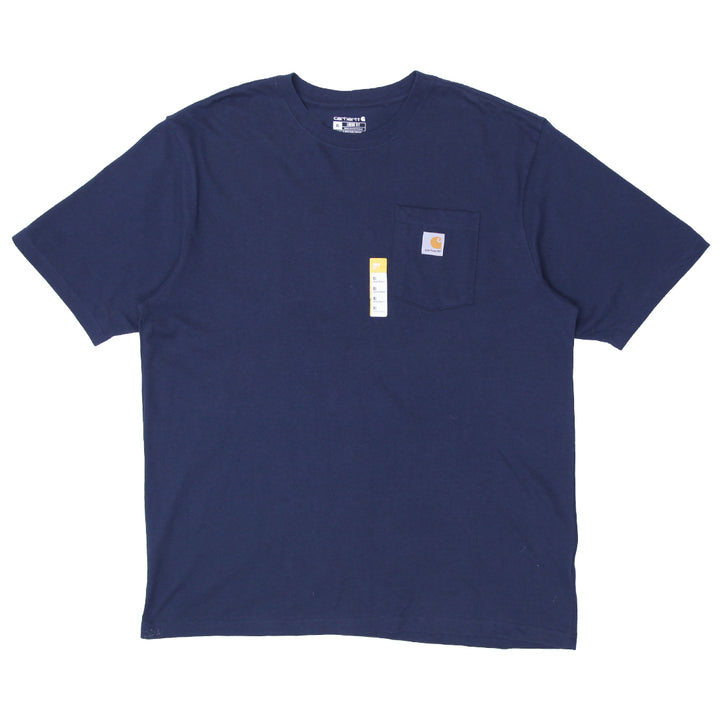 Mens Carhartt Loose Fit Pocket T-Shirt Navy