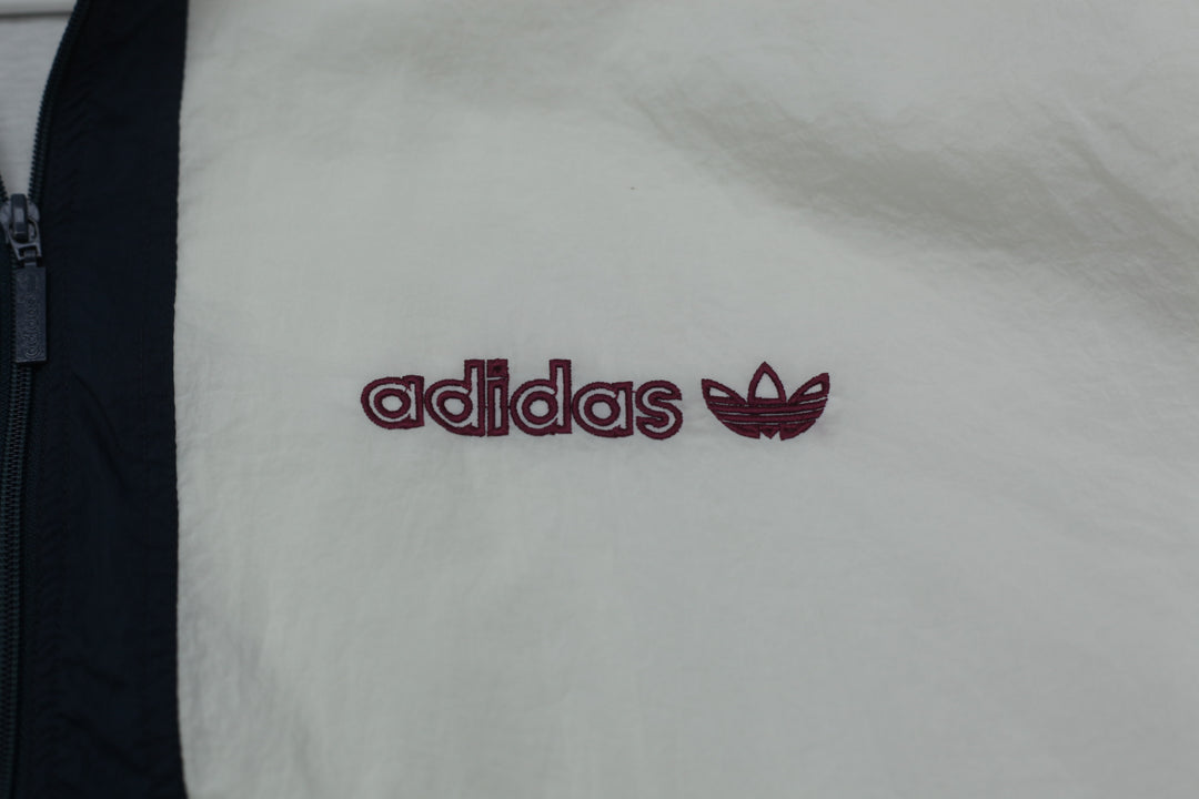 Vintage Adidas Embroidered Full Zip Windbreaker Jacket