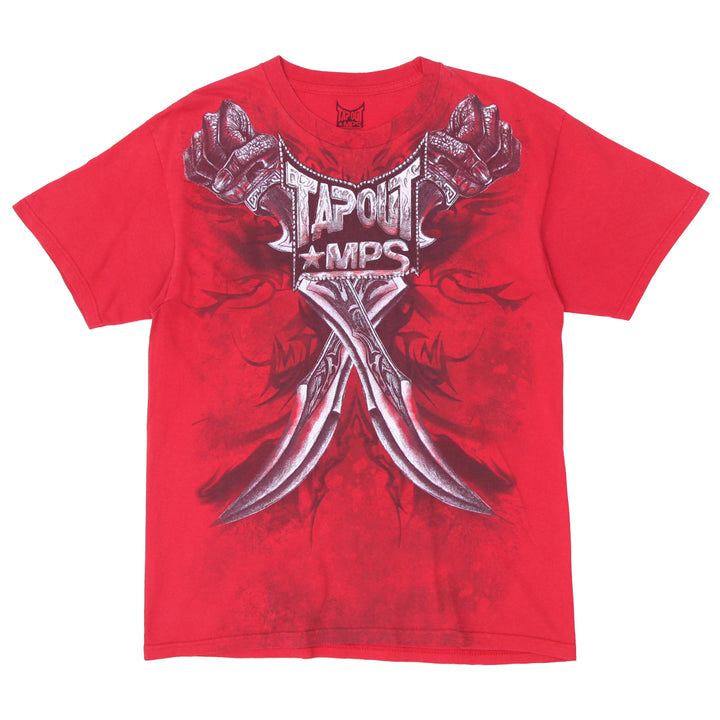 Mens Y2K Tapout MPS Swords T-Shirt Red