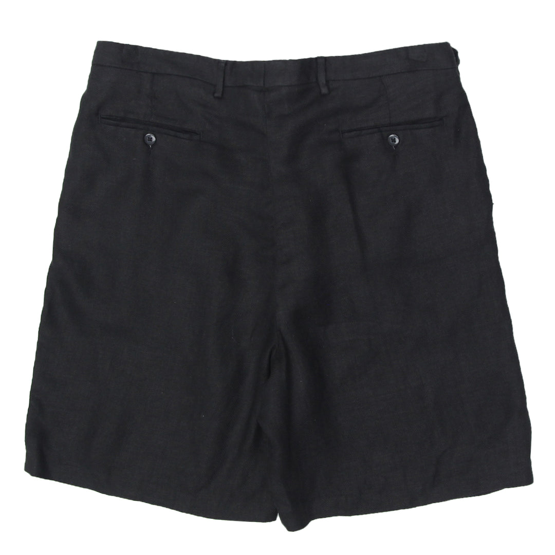 Mens Murano Black Linen Shorts