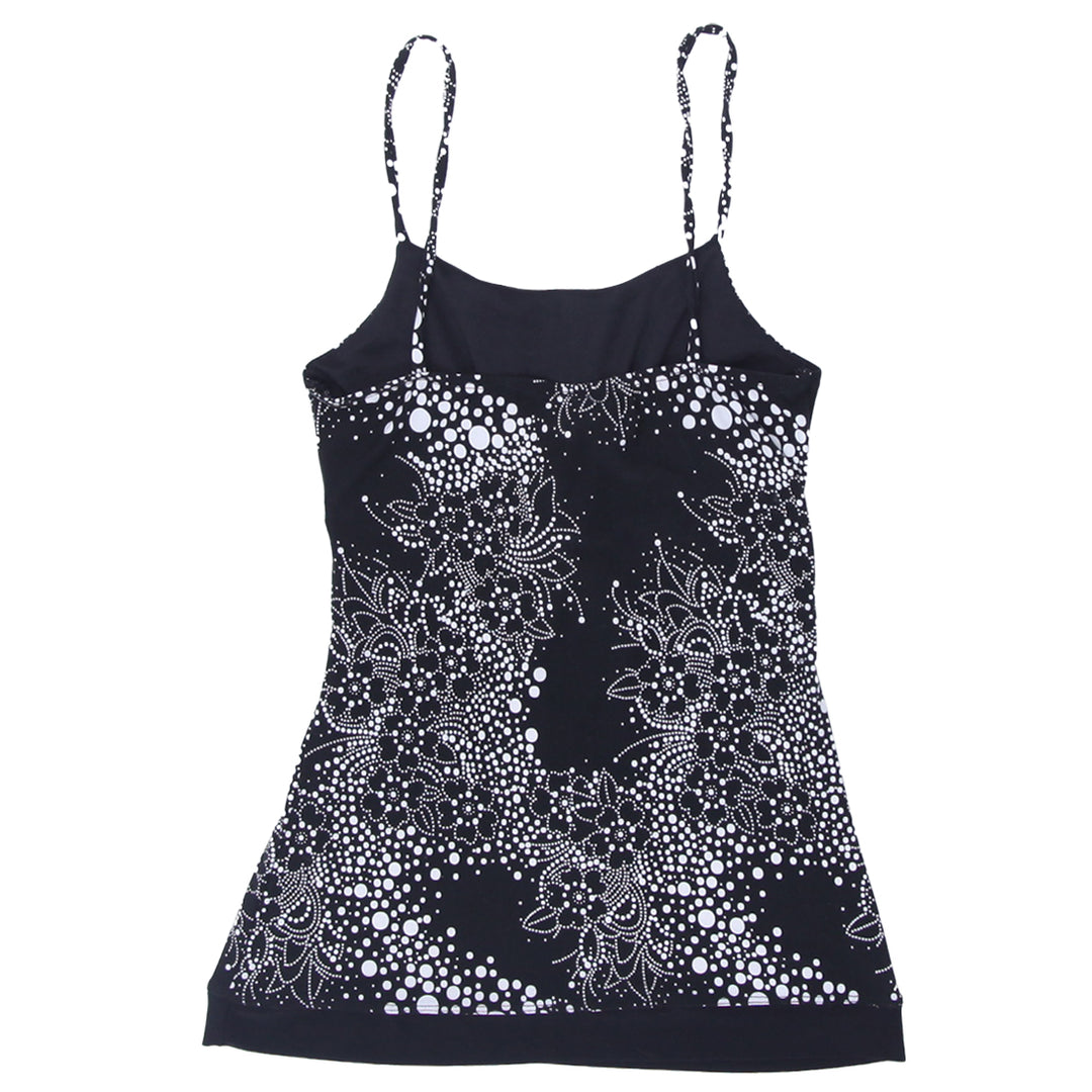 Y2K Strappy Black & White Floral Top