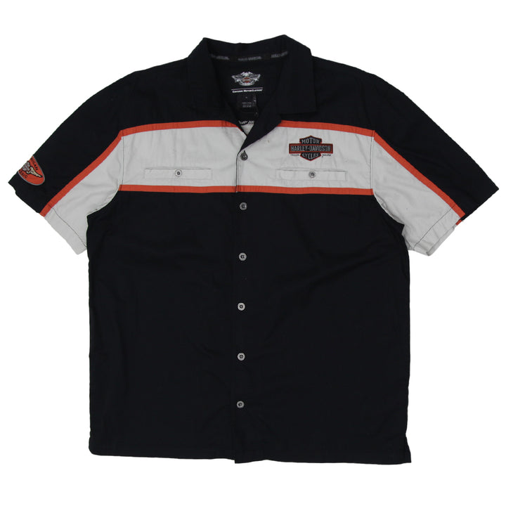 Mens Harley Davidson MotorClothes Embroidered Shirt