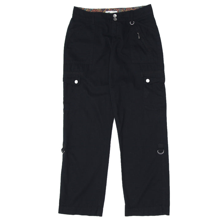 Ladies Lee Rolled Up Black Cargo Pants