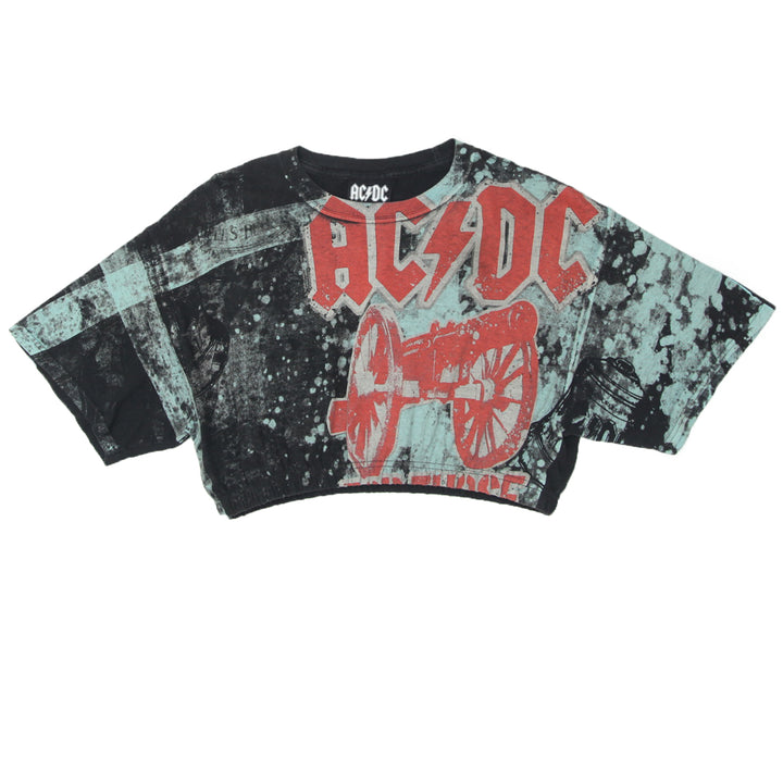 Rework AC DC Band Crop T-Shirt