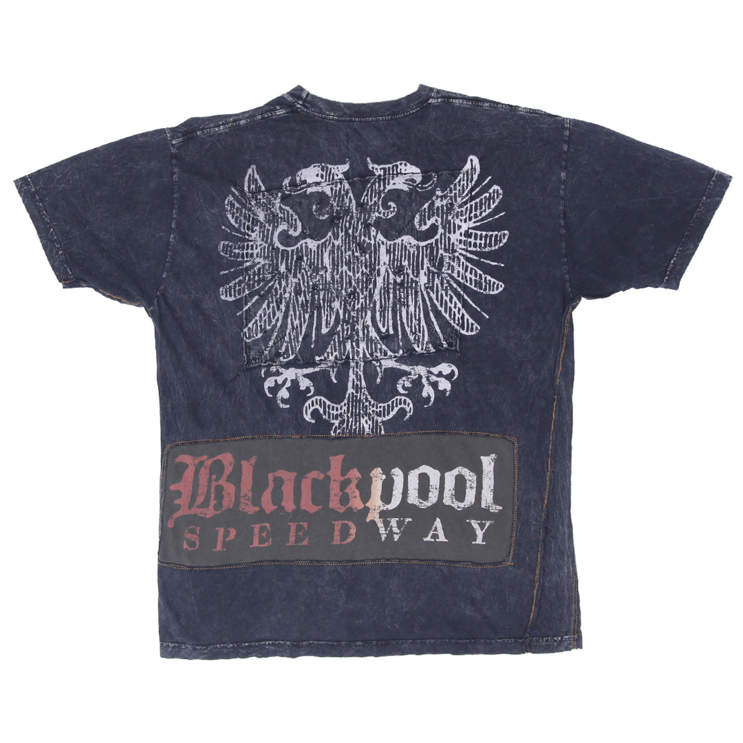 Mens Y2K Salvage Blackpool Speedway T-Shirt Distressed