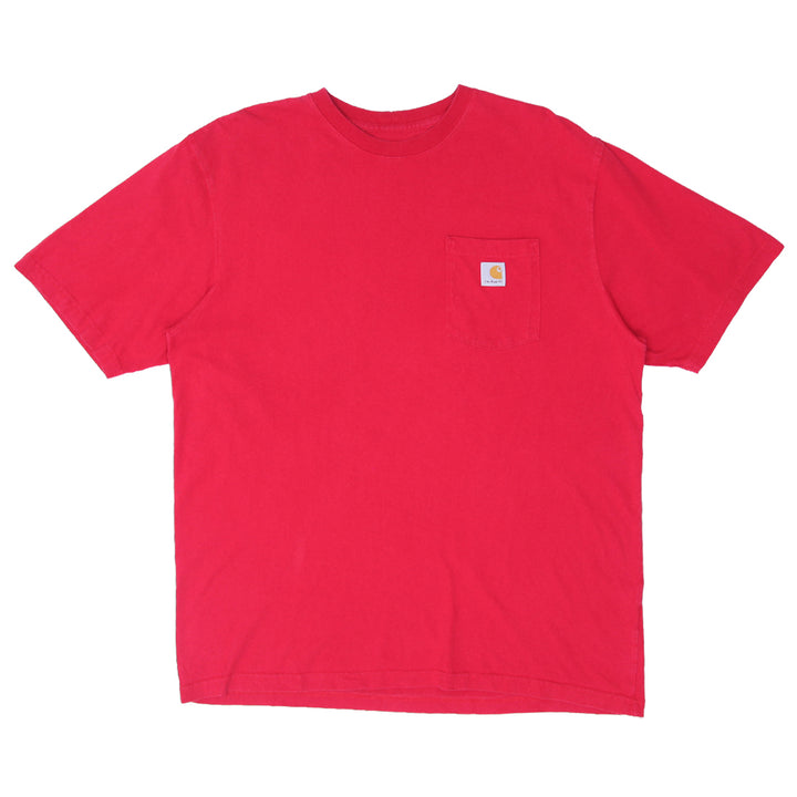 Mens Carhartt Original Fit Pocket T-Shirt Red