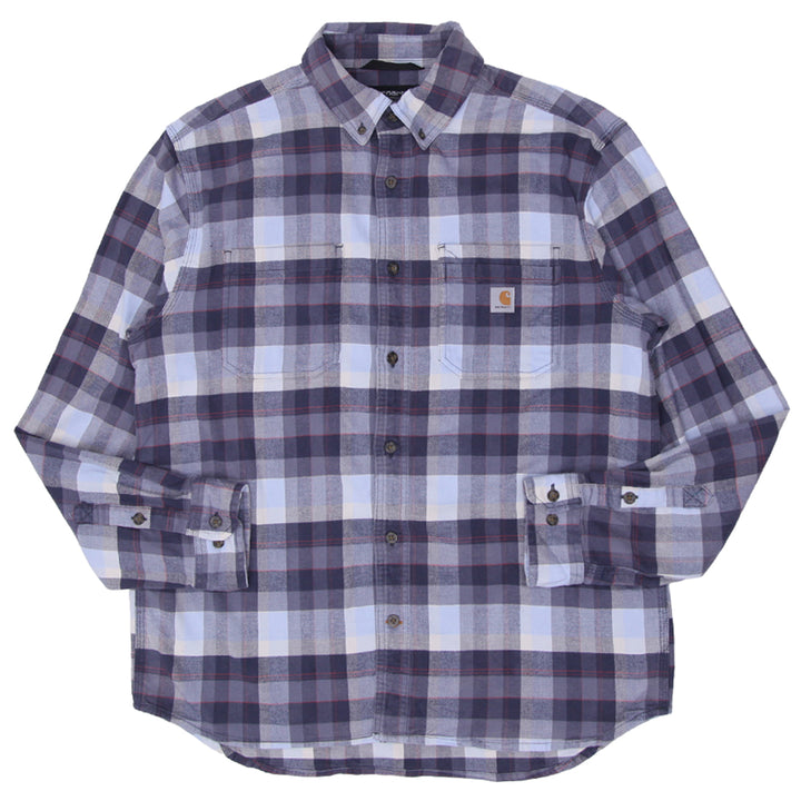 Mens Carhartt Relaxed Fit Plaid Long Sleeve Workwear Shirt