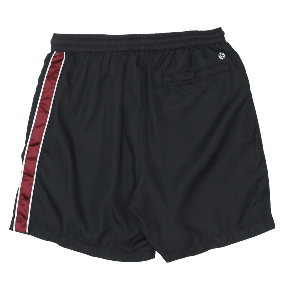 Stussy Maroon Stripe Black Shorts