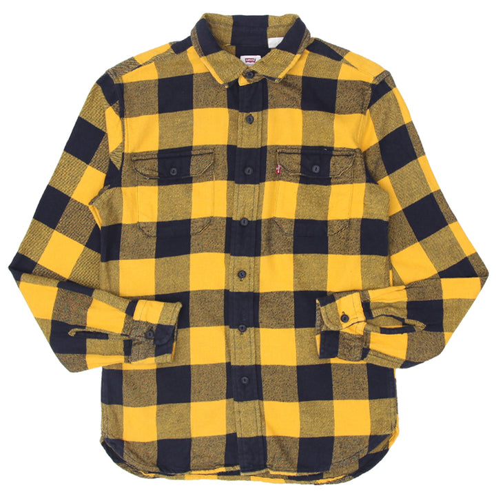 Mens Levi's Black Yellow Flannel Shirt R