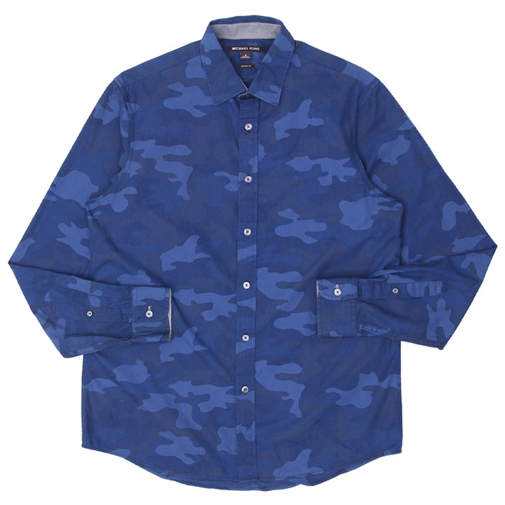 Mens Michael Kors Classic Fit Camo Print Shirt