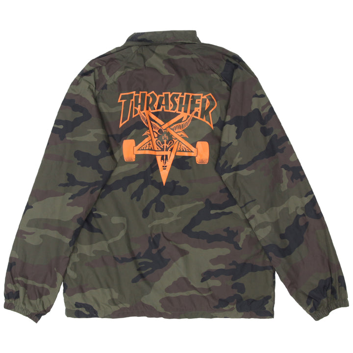 Mens Thrasher Magazine Forest Camo Full Zip Windbreaker Jacket