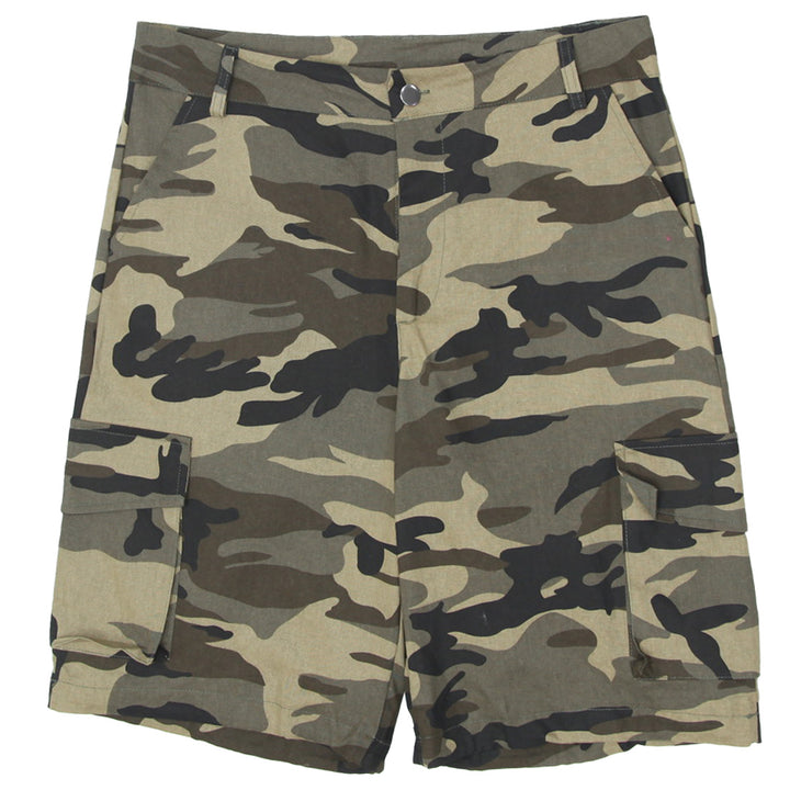 Ladies Camouflaged Cargo Shorts