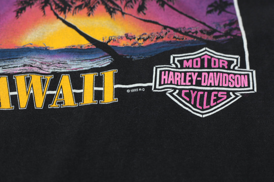 1995 Vintage Harley Davidson Pacific Hawaii T-Shirt