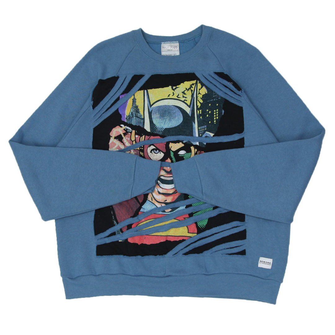 Rework Fruit Of The Loom Patched Sweatshirt