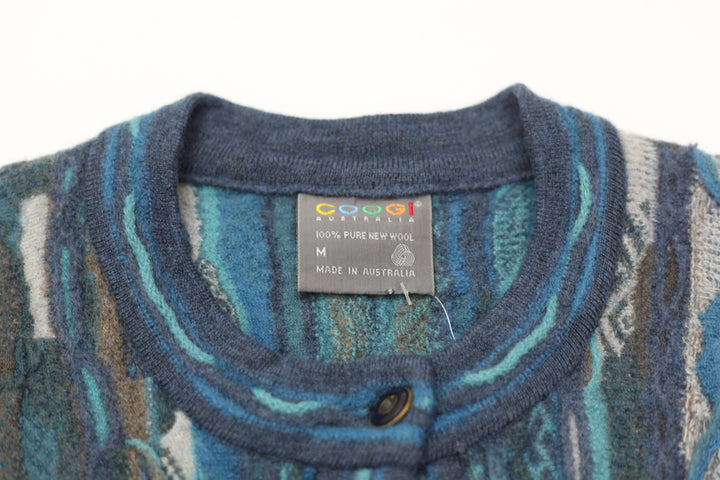 Vintage Coogi 100% Pure New Wool Sweater Cardigan Ladies