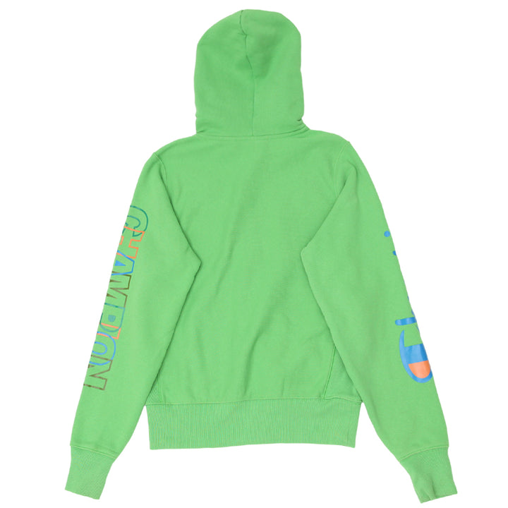 Mens Champion Reverse Weave Embroidered Green Pullover Hoodie