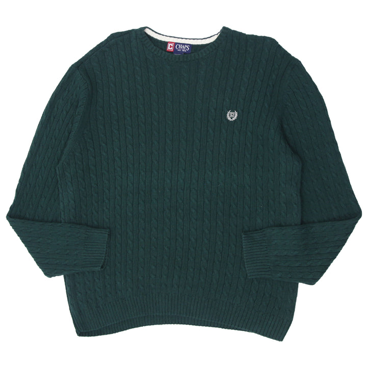 Mens Chaps Cable Knit Crewneck Sweater