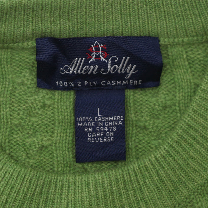 Mens Allen Solly 100% 2 Ply Cable Knit Cashmere Sweater