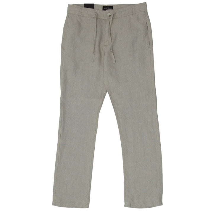 Mens Black Brown Linen Pants