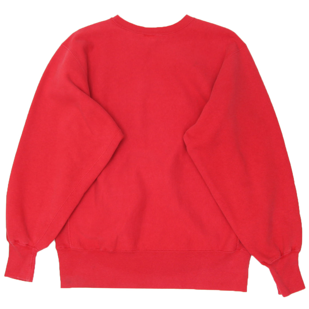 Vintage Champion Reverse Weave Red Crewneck Sweatshirt Made in USA