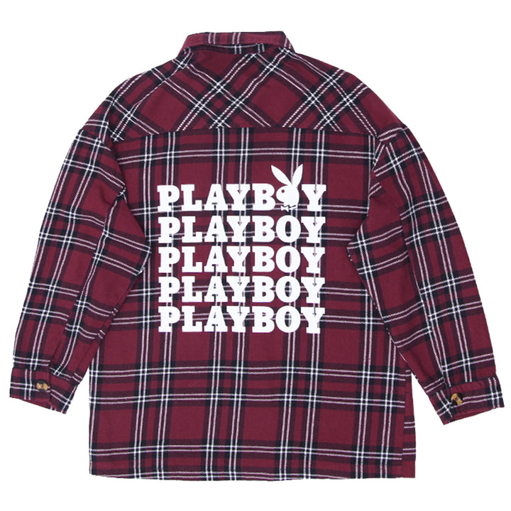 Ladies Playboy Plaid Flannel Short