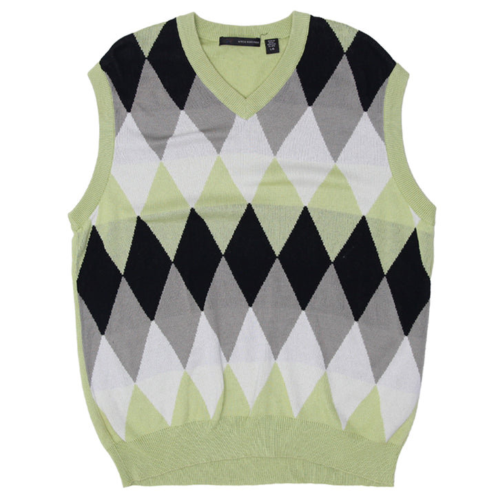 Mens Greg Norman Argyle Golf Sweater Vest