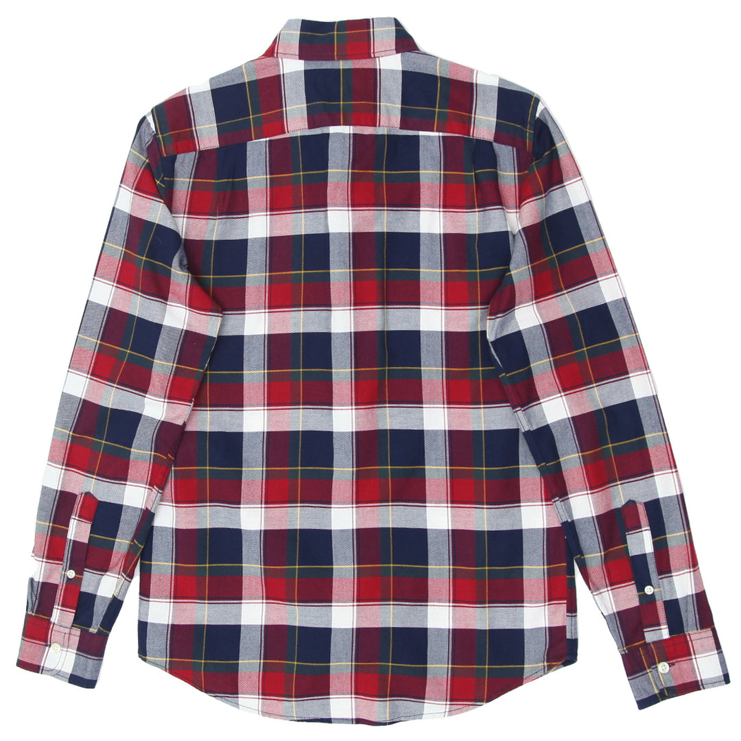 Mens GAP Slim Fit Plaid Long Sleeve Shirt