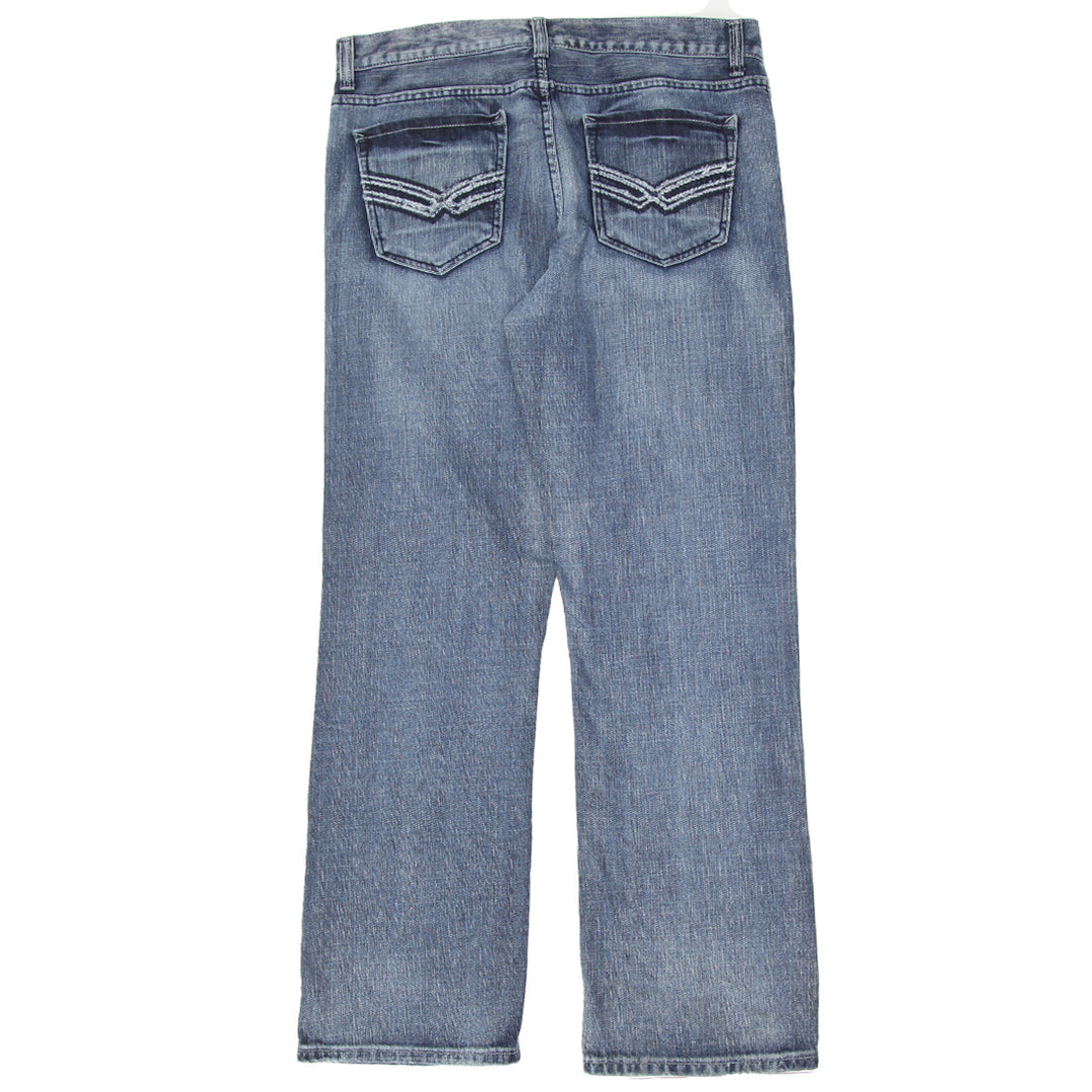 Y2K Mens Urban Pipeline Relaxed Bootcut Jeans