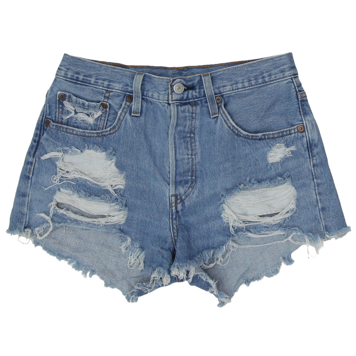 Ladies Levi Strauss 501 Ripped Denim Shorts