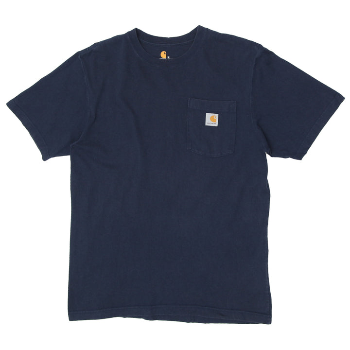 Mens Carhartt Original Fit Navy Pocket T-Shirt